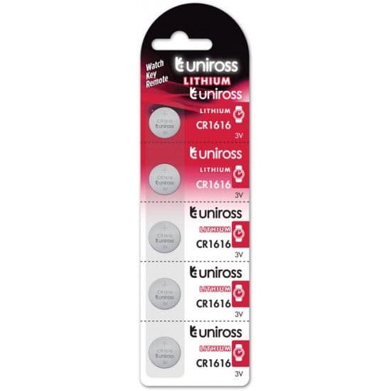 UNIROSS CR1616 Pile bouton au lithium 3V