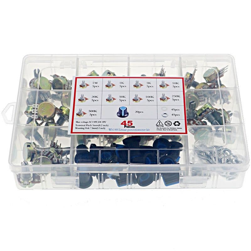 45PCS Potentiometer Kit,WH148 