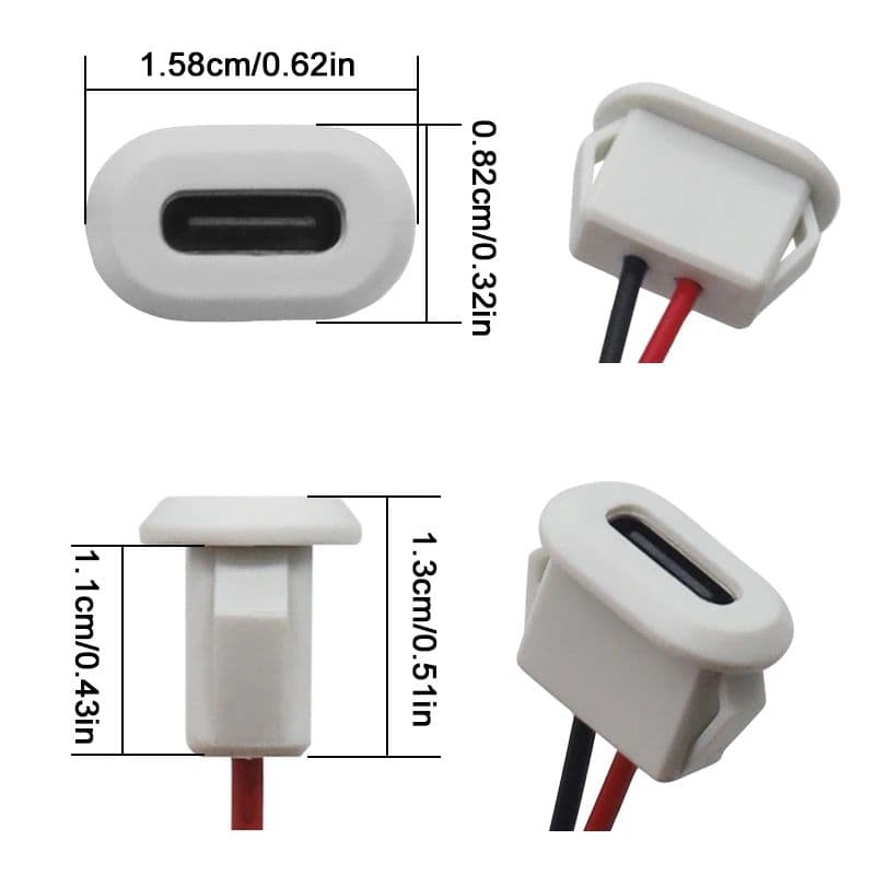 Waterproof TYPE-C Female Socket 