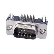 DR15 Male connector right angle - 3 Row