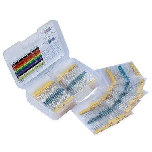 17 Values 1% Resistor Kit Assortment, 0 Ohm-1M Ohm (Pack of 525) 