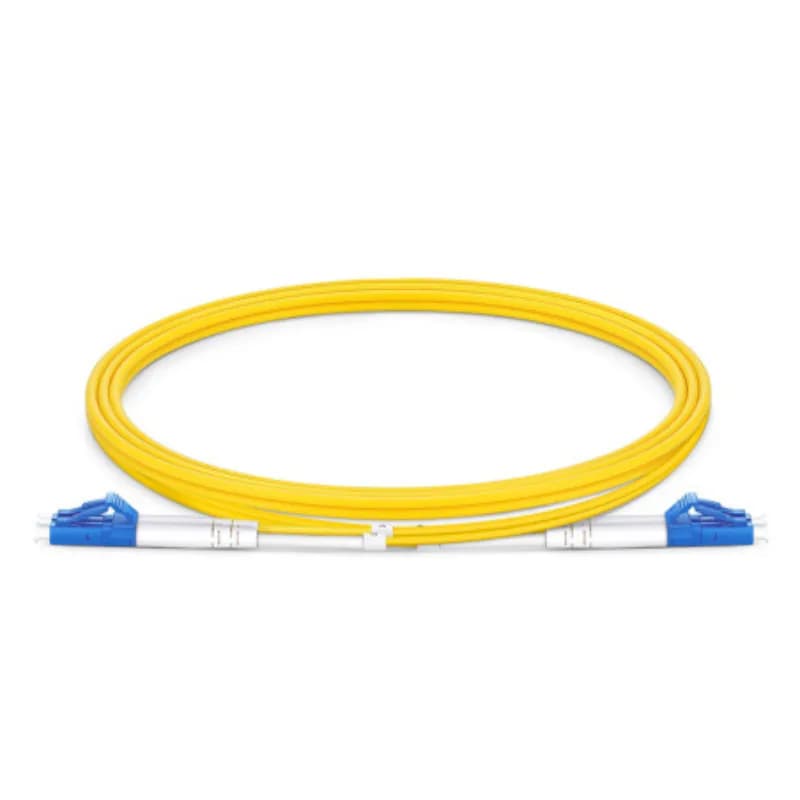 JARRETIÈRE FIBRE OPTIQUE DUPLEX MONOMODE LC/LC – OS2 9/125 µm – 5 m – JAUNE
