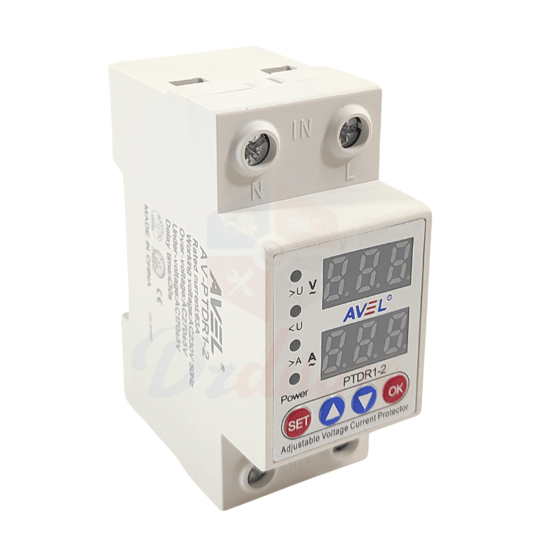 63A Adjustable Current and Voltage Protection Device AVELE AV-PTDR-1-2