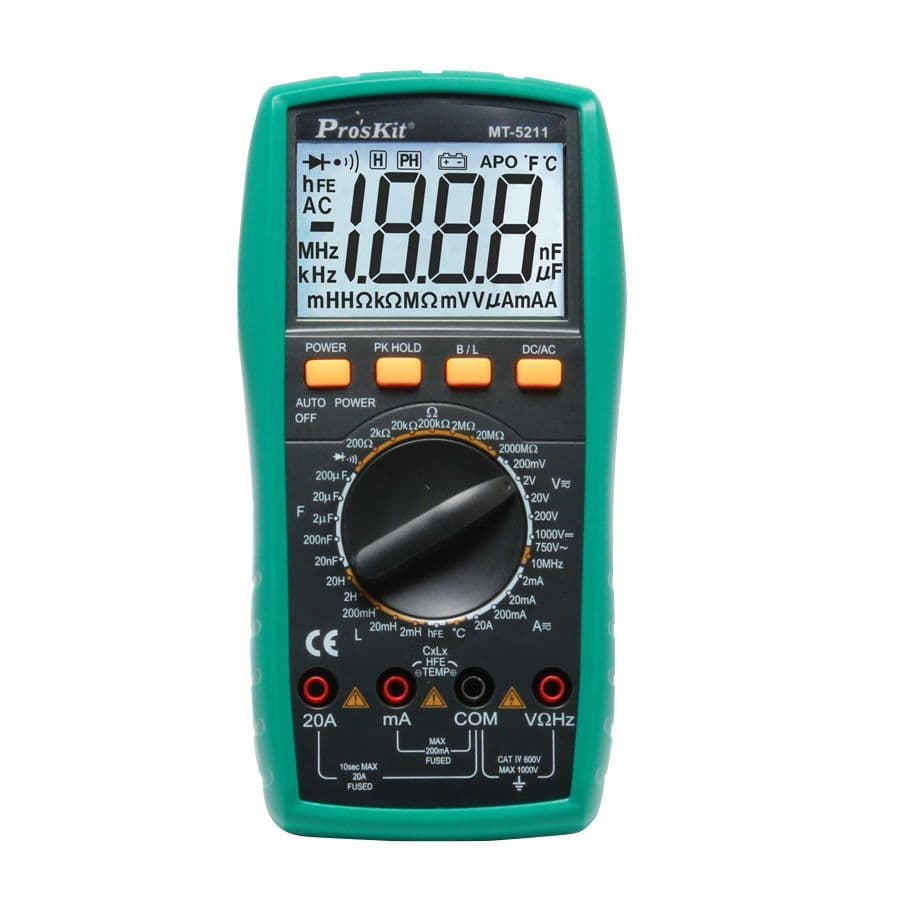 Pro'sKit MT-5211 Digital LCR Multimeter, 3-1/2"
