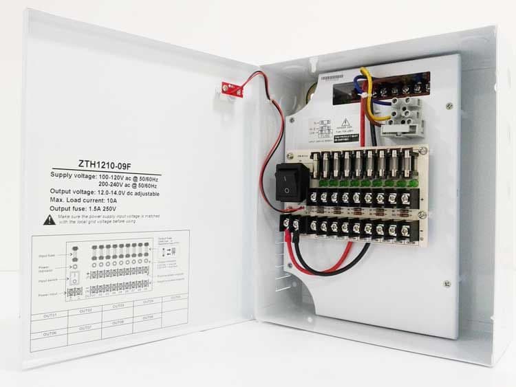 9 Channels Power Supply 12V 10A