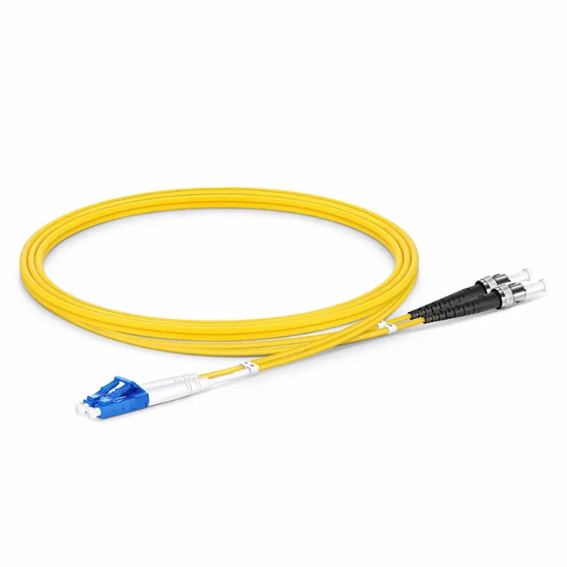 JARRETIÈRE FIBRE OPTIQUE DUPLEX MONOMODE LC/ST – OS2 9/125 µm – 10 m – JAUNE