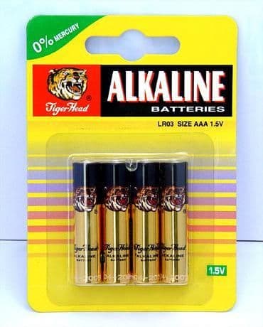 Tiger Head 4XAAA Alkaline Battery LR03 1.5V