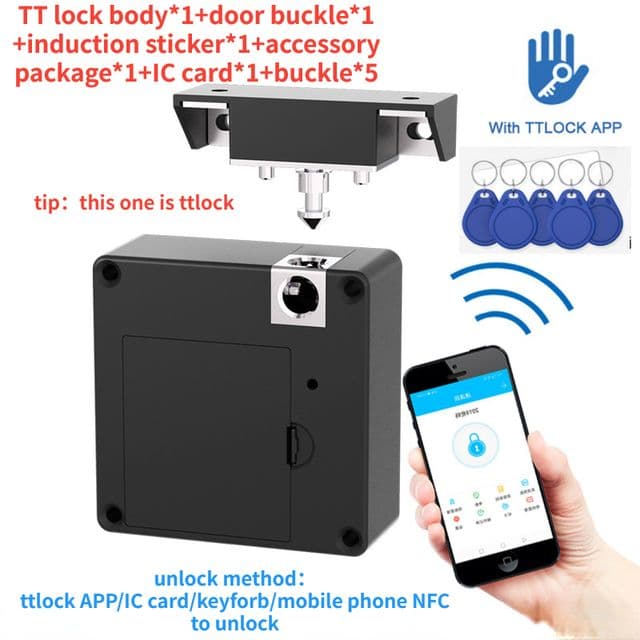قفل الباب الذكي NFC 13.56 ميجا هرتز ، TTlock App