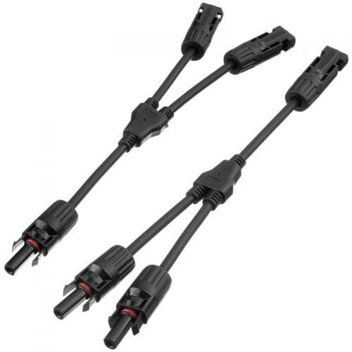 Y Branch MC4 2 to 1 Solar Panel Cable Connectors M-FF/F-MM