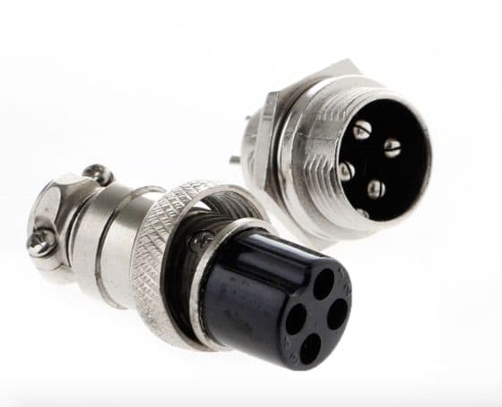 GX16-4 Pin 16mm Male &amp; Female Wire Panel Circular Connector 