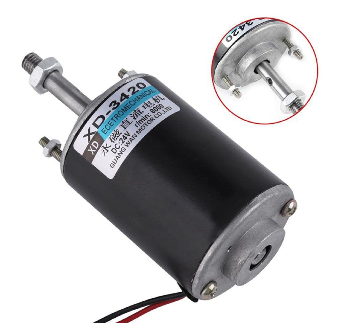 Xd-3420  24V 7000RPM 30W محرك DC مغناطيسي دائم عالي السرعة Cw/CCW