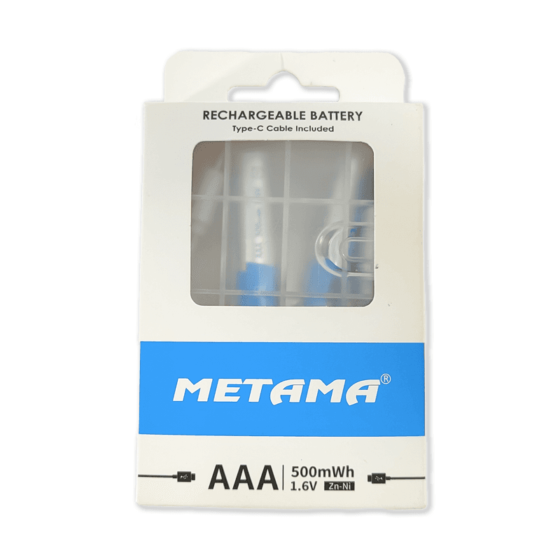 Batterie AAA rechargeable USB Li-ion portable de type C 1.5V 800mWh