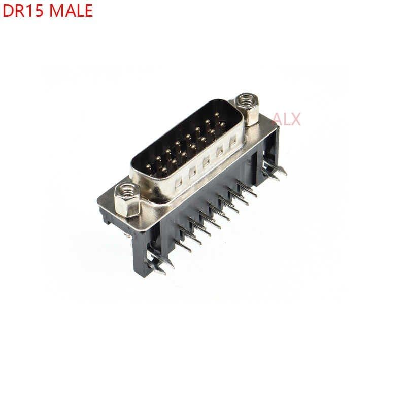 DR15 Male connector right angle - 2 Row