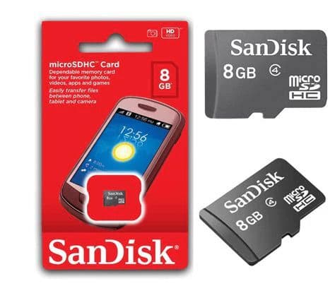  microSDHC Memory Card 8GB Classe 10 