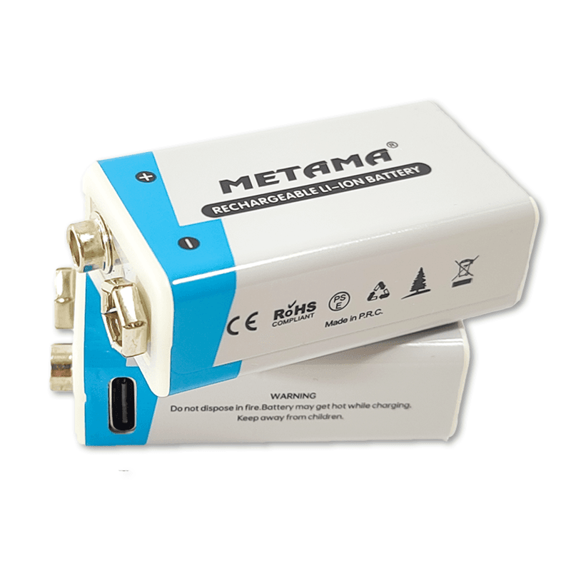 2X9V 1000mAh Type-C USB Battery Li-ion Rechargeable
