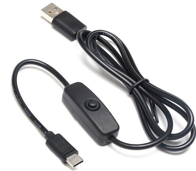 Câble de charge USB Type C 5V 3A avec interrupteur ON /OFF