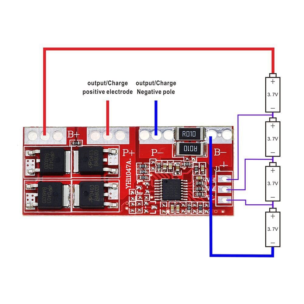BMS Carte de protection 4S 30A 14.8V 18650 