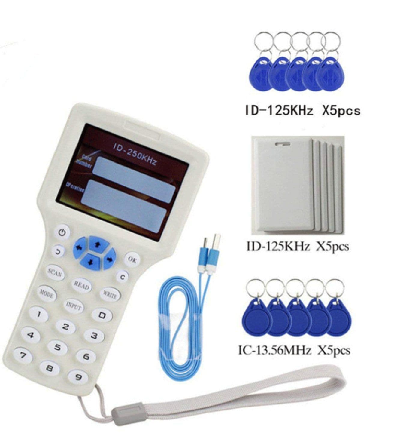 RFID Reader Writer Copier Duplicator IC/ID, 125Khz 13.56Mhz 
