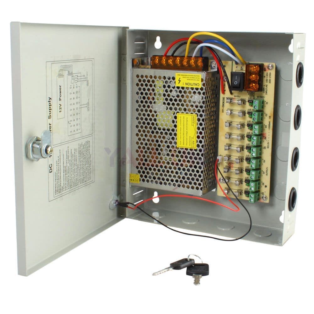 12V 10A, 9 Output For Camera