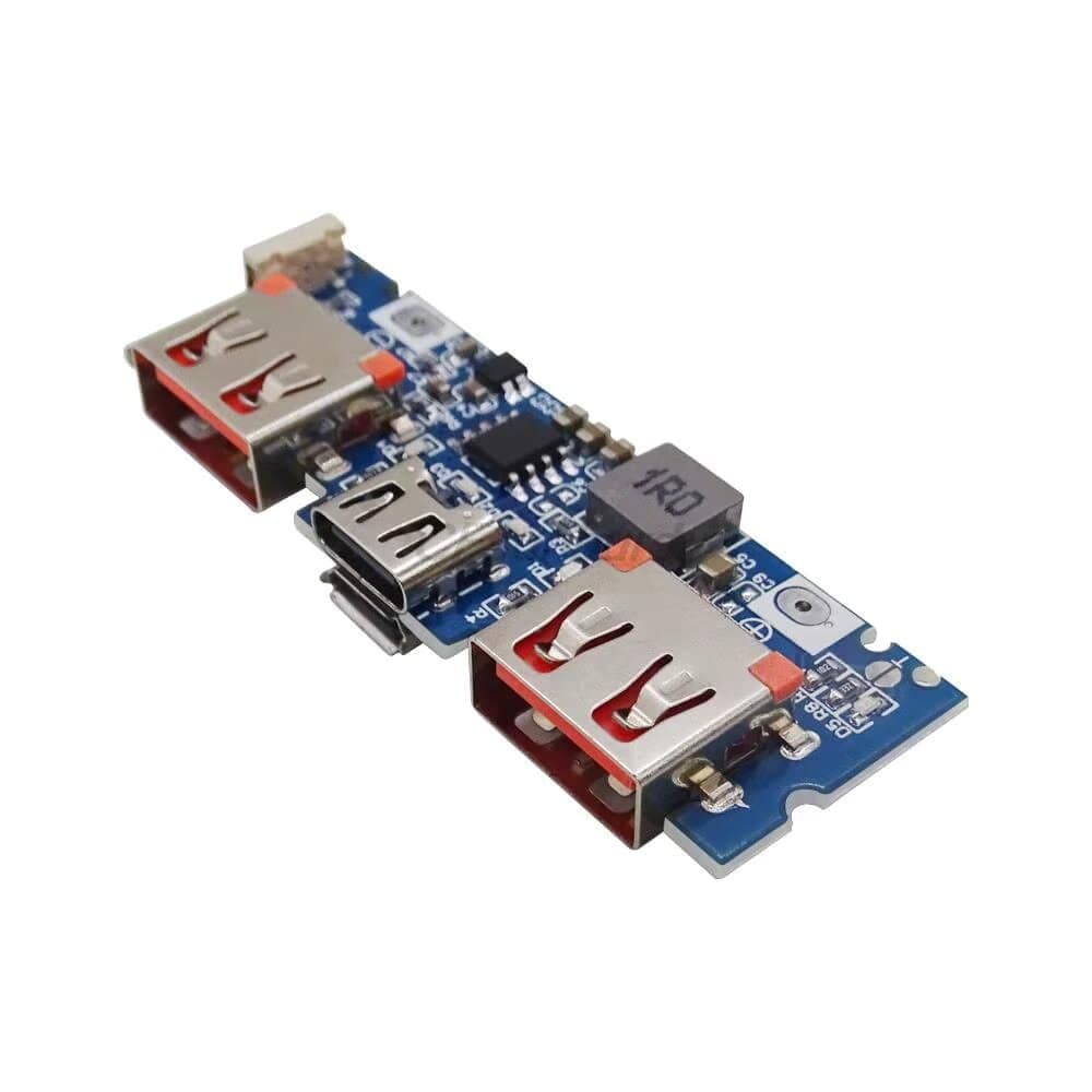 Lithium Battery Charger Board LED Dual USB 5V 2.4A Micro/Type-C