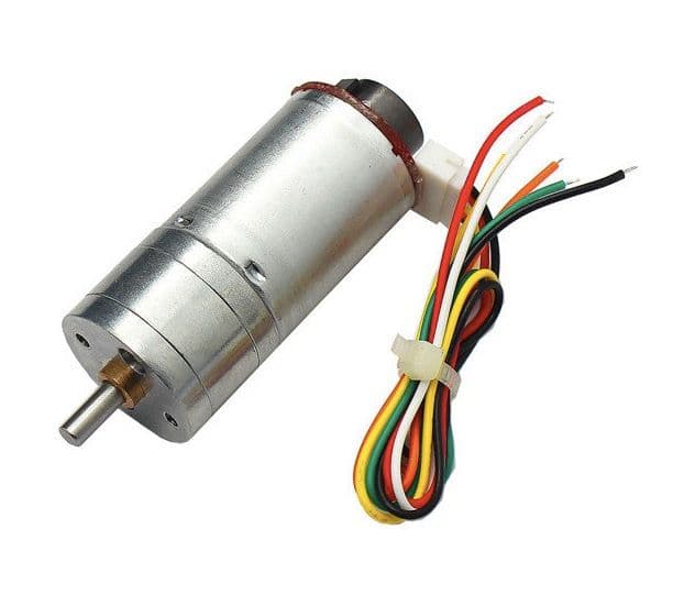 12V DC 915RPM - JGA25-370  Moteur à engrenages avec encodeur