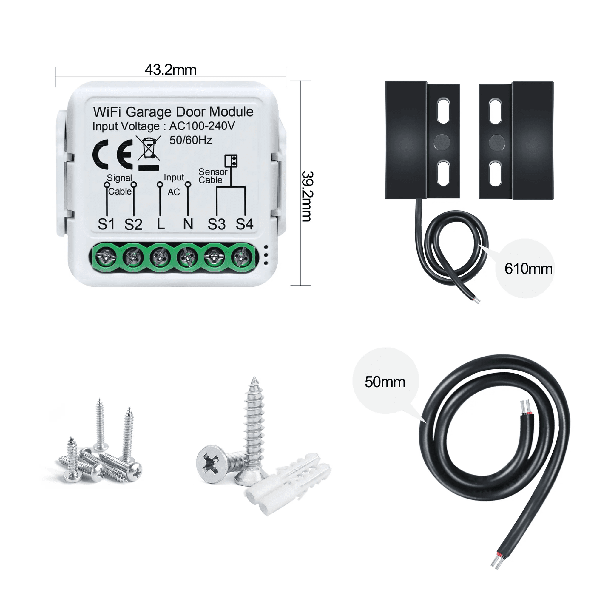 GIRIER-Tuya Smart WiFi Garage Door Opener