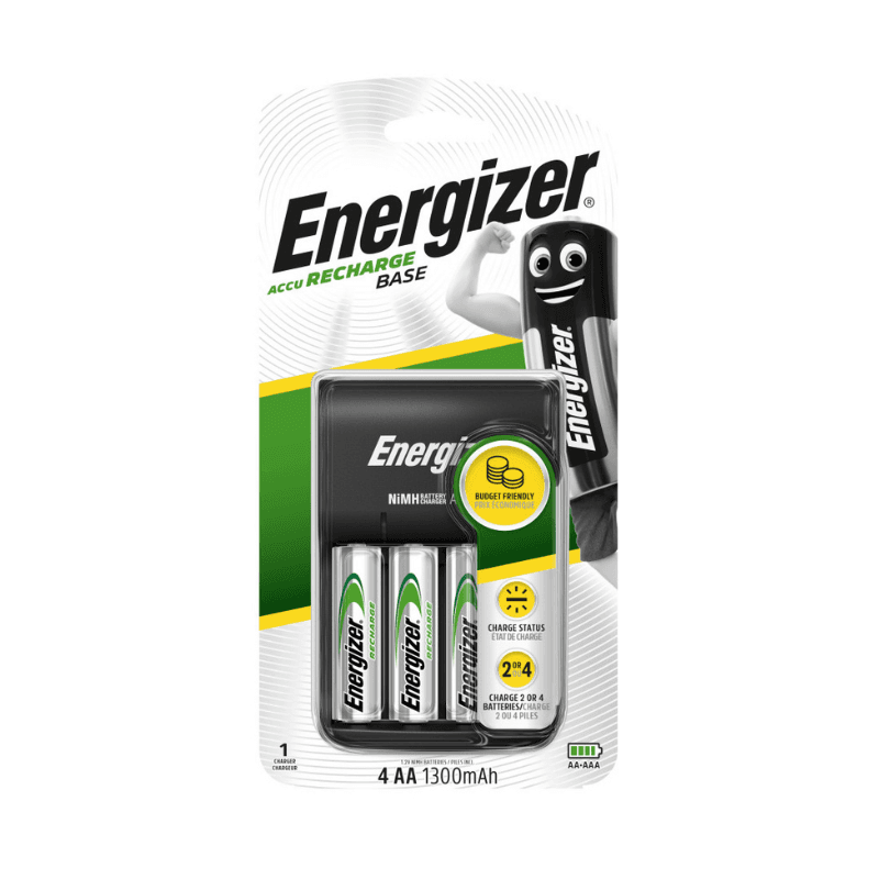 Energizer Recharge Base – 4 piles rechargeables AA (1300 mAh)