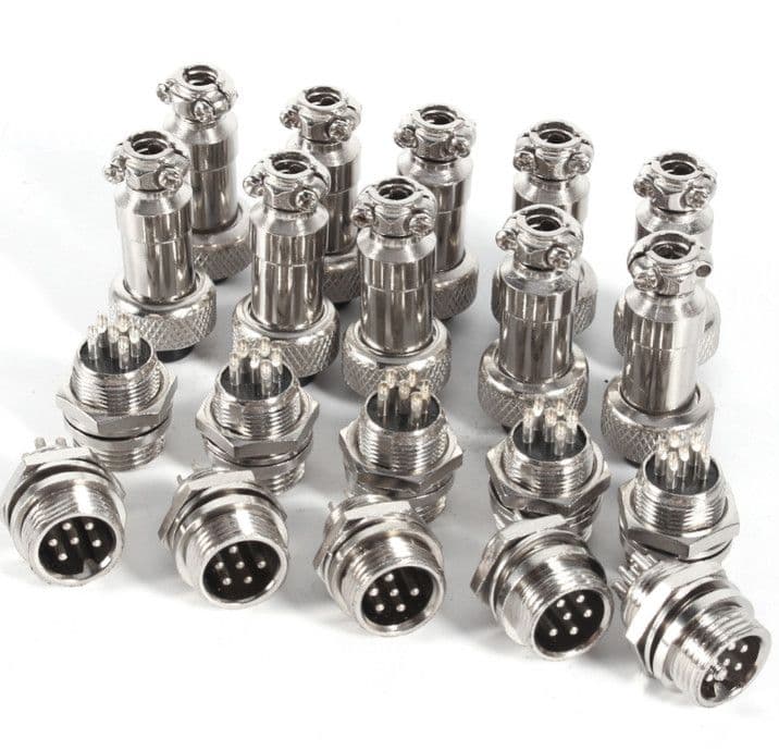 GX12-4  4Pin 12mm  M/F Wire Panel Circular Connector