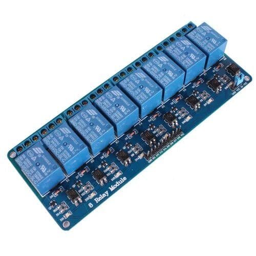 8 channel 12V relay module with light coupling