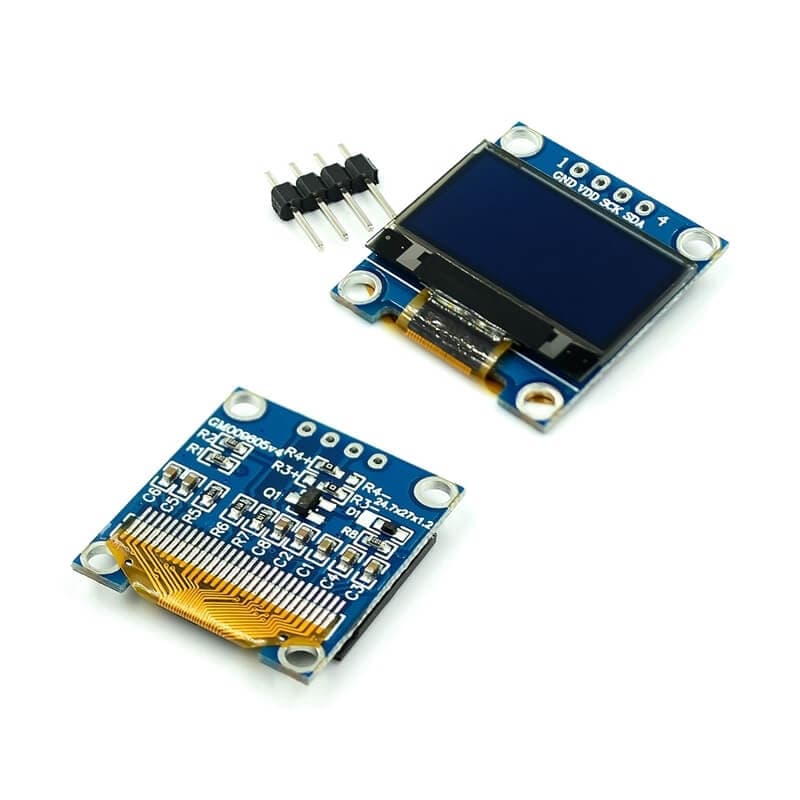 0.96 inch   OLED Display Module - SPI/I2C - 128x64 - 4 Pin (White)  — image 1