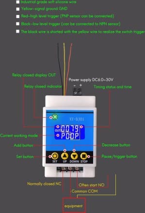 XY-DJ01 Digital Display One-Way Relay Module  — image 1