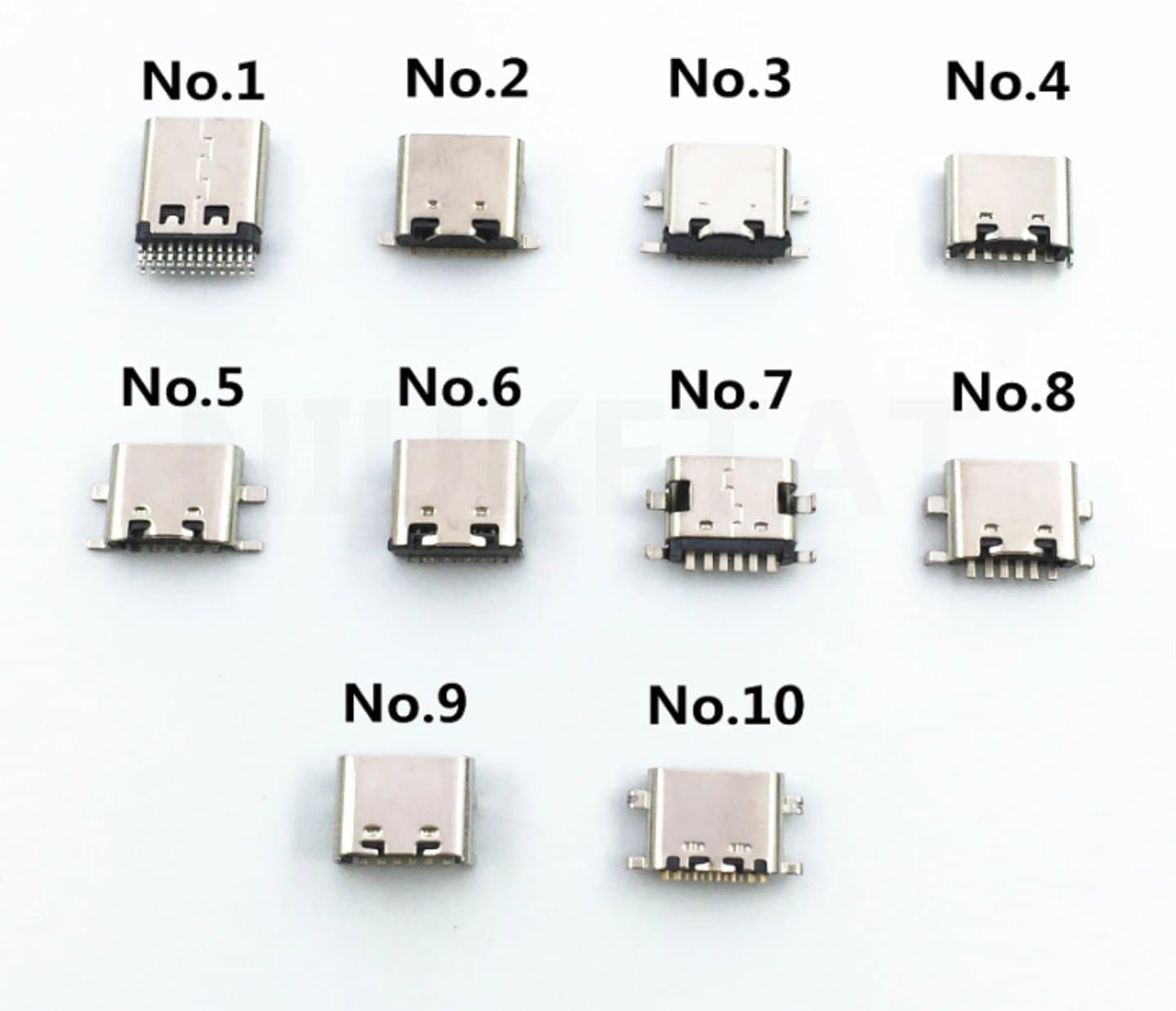100Pcs 10 types Type-C Usb  Connector Kit — image 1
