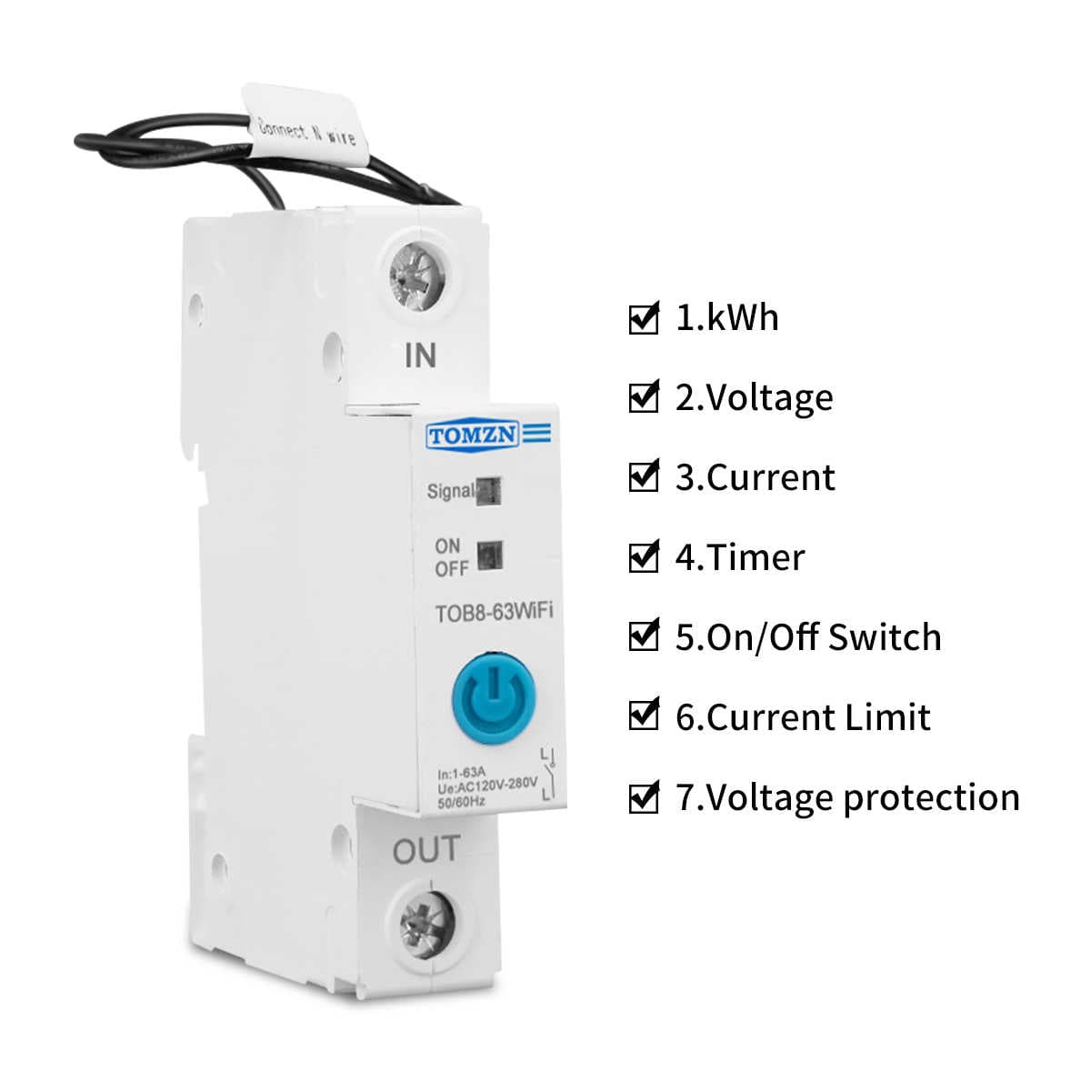 63A  Single Phase WIFI Smart Energy — image 1