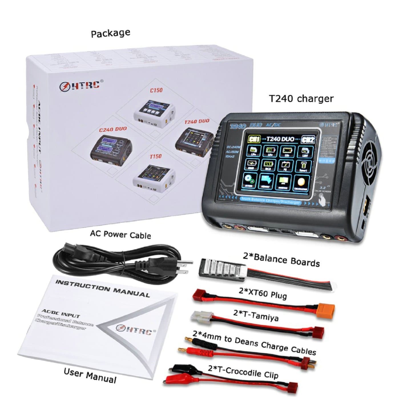 T240 DUO Lipo Batterie RC Balance Chargeur/Déchargeur — image 1
