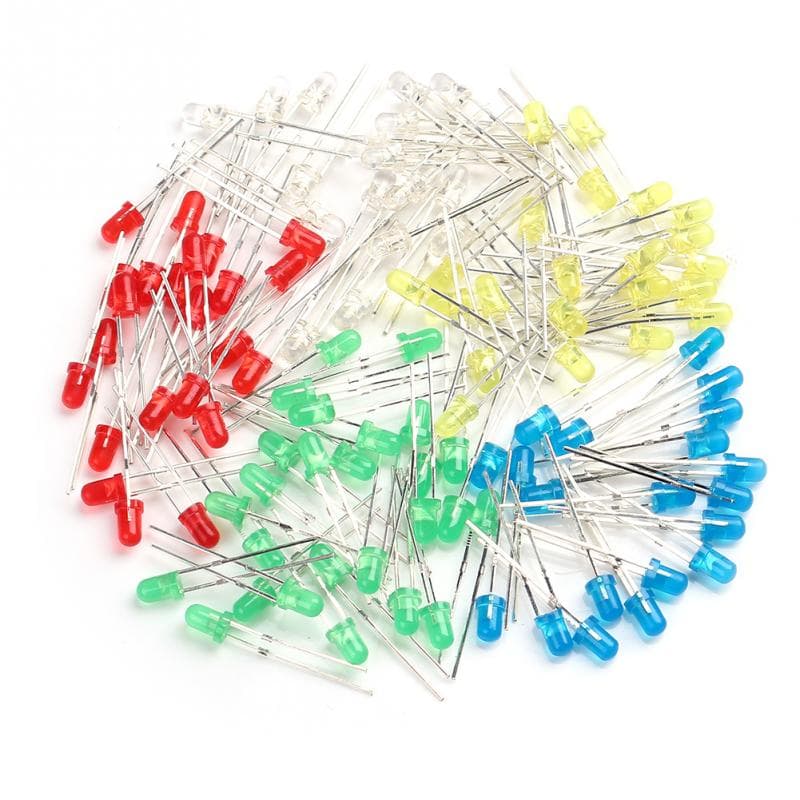 LED 5mm, Red, Green, Yellow, Blue, White — image 1