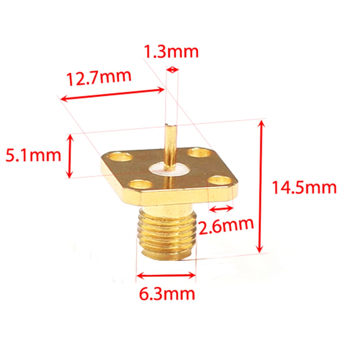 SMA Female Jack 4-hole — image 1