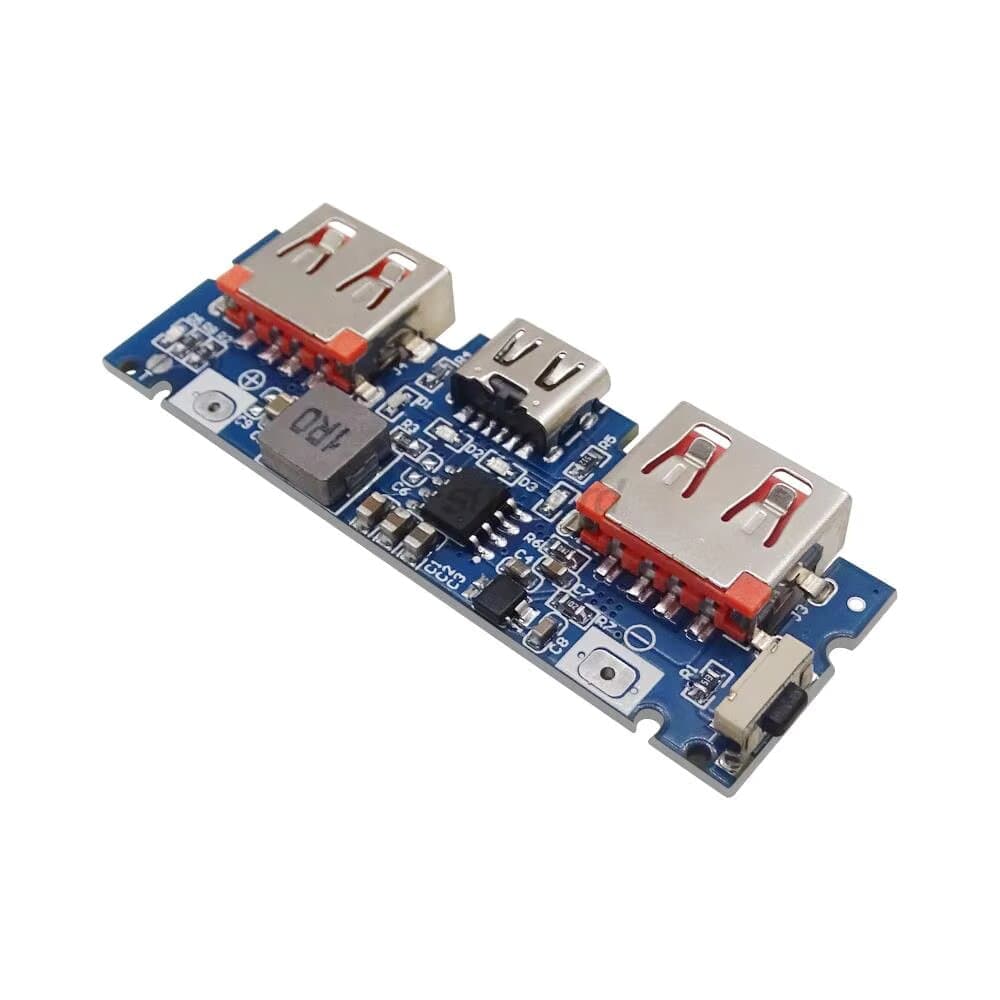 Lithium Battery Charger Board LED Dual USB 5V 2.4A Micro/Type-C — image 1