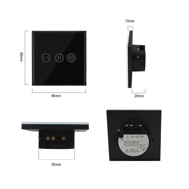 Tuya ZigBee WIFI-RF Smart Touch Curtain Switch  — image 1