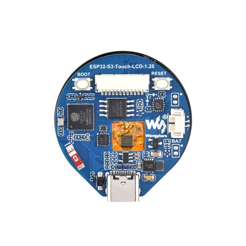ESP32-S3 Development Board, with 1.28inch Round Touch LCD, Compact size, Accelerometer And Gyroscope Sensor — image 1