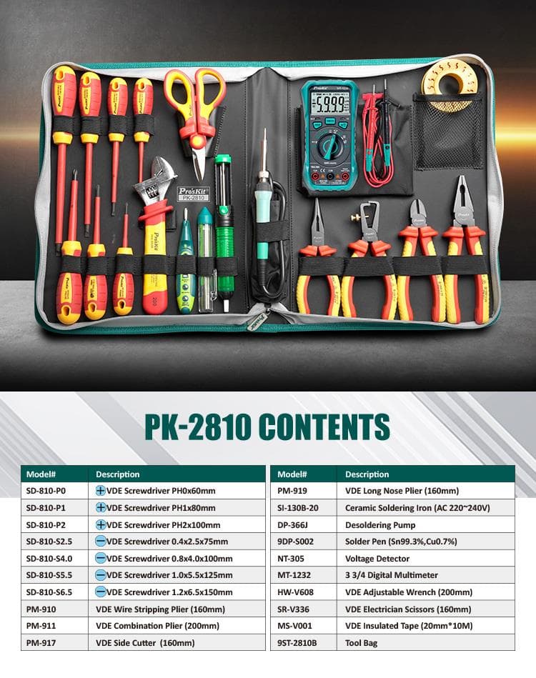 PK-2810B  1000V Insulated Tool Kit AR — image 1