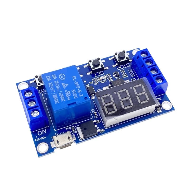 12V LED Display Digital Programmable Timer Relay Module HW-521 — image 1
