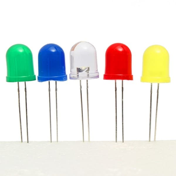 10mm LED  F10 Red, Green, Yellow, Blue, White — image 1