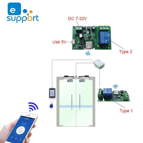 1CH WiFi RF Smart Switch Relay Module 5V-32V Self-locking — image 1