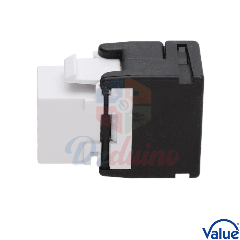 Connecteur Keystone sans outil Cat.6 UTP à 180 degrés avec obturateur — image 1