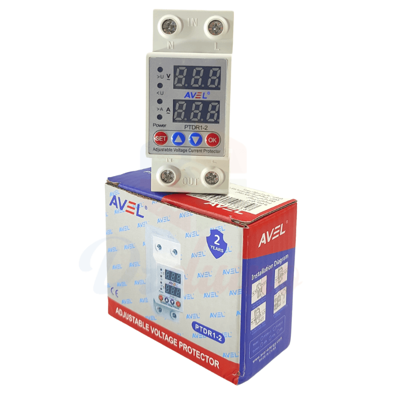 Dispositif de protection intensité et voltage 63A Réglable AVELE AV-PTDR-1-2 — image 1