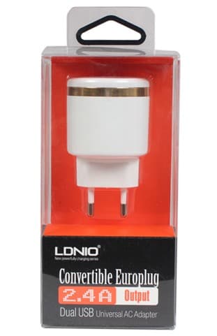 DL-AC63  Original AC Adapter with Dual USB Slot 5V 2.4A  — image 1