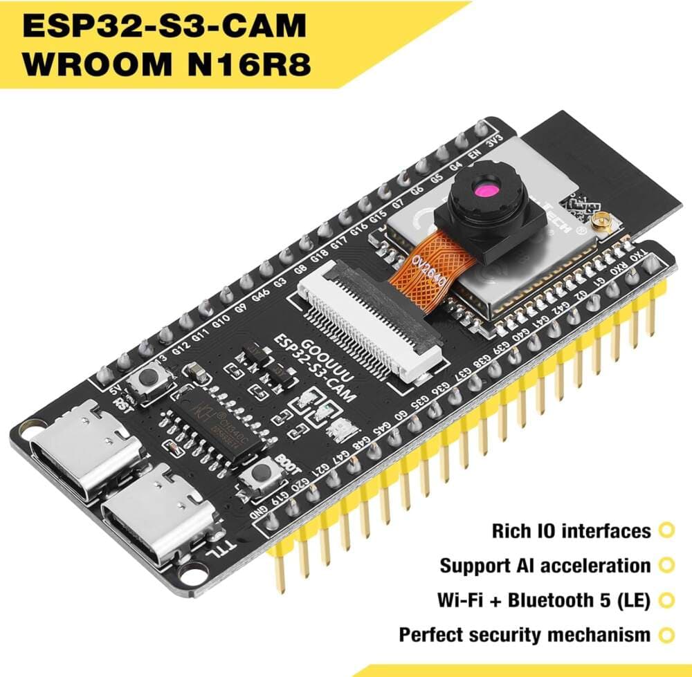 ESP32-S3-CAM WROOM N16R8 AI IoT Development Board — image 1