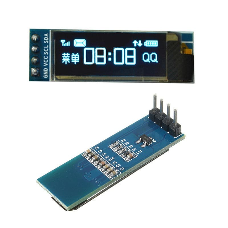 0.91 Inch DC 3.3V 5V 128x32   OLED LCD Display Module Blue — image 1