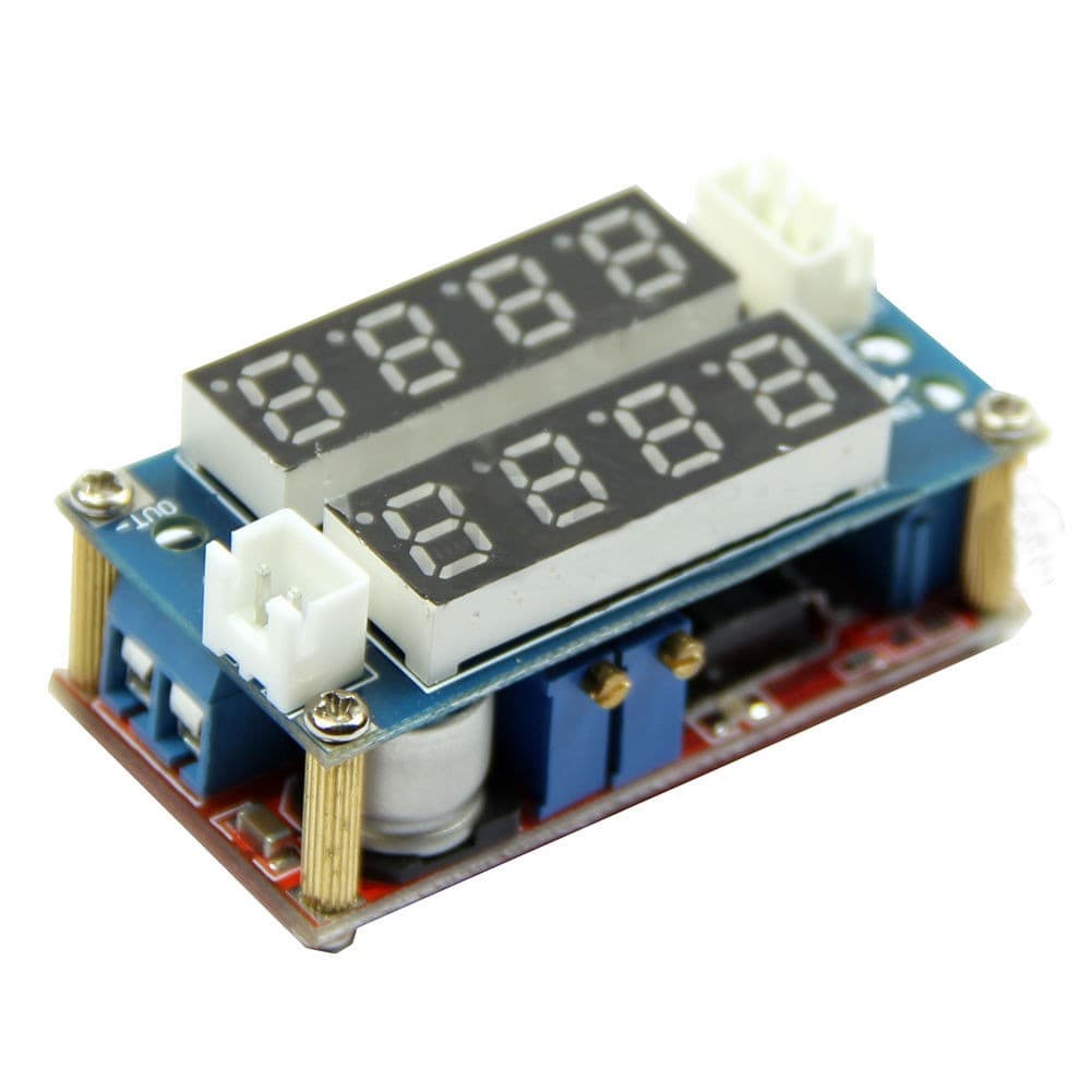 5A Adjustable CC CV Display Step Down Charge Module LED Panel Voltmeter Ammeter  — image 1