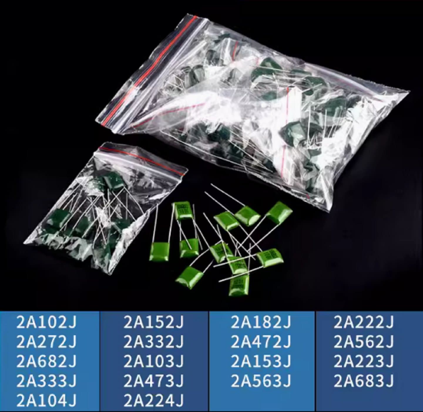 Polyester film capacitor 18value*10PCS=180PCS — image 1